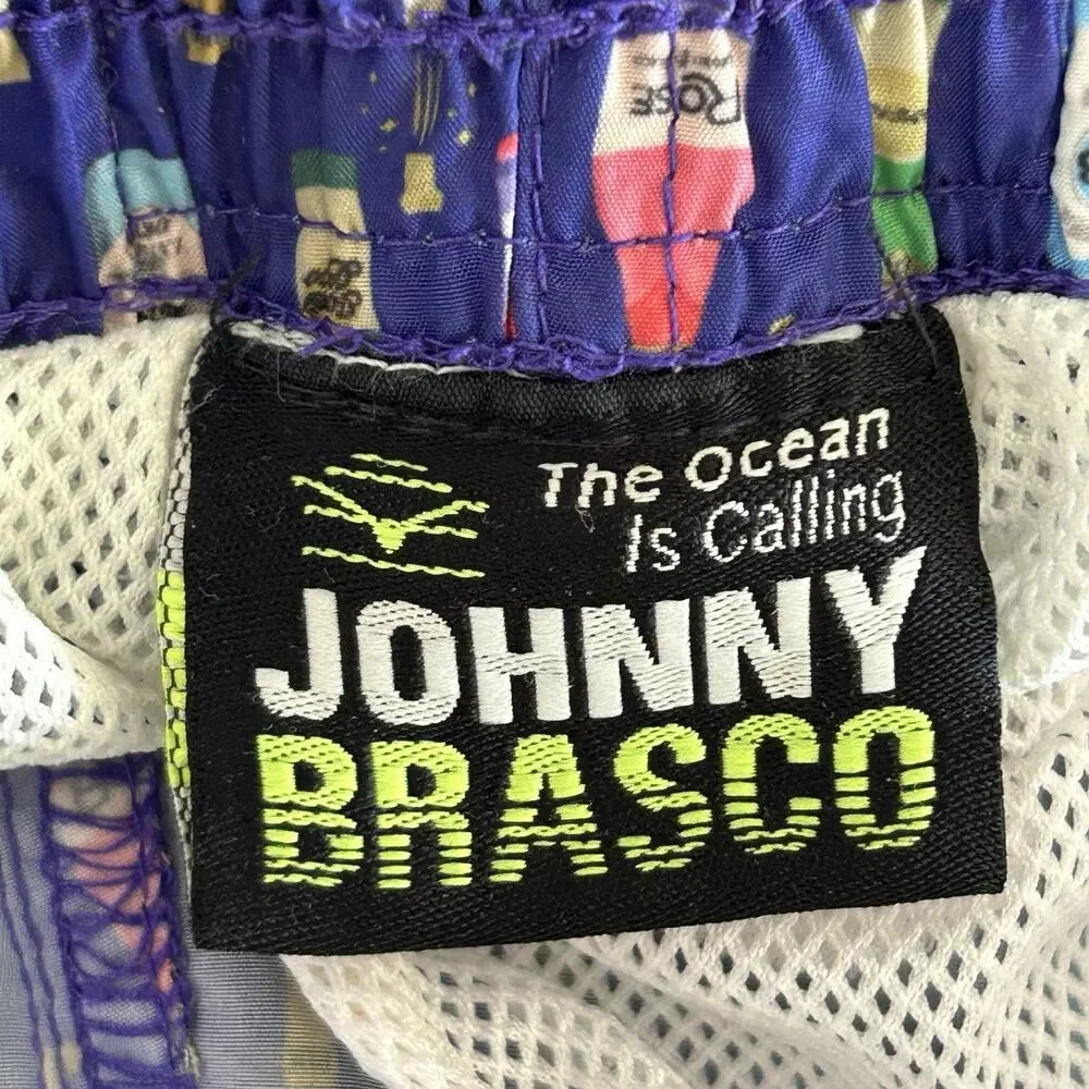 Johnny Brasco Cocktail‎ Swim Shorts Trunks Happy Hour Mens Large Party Vegas